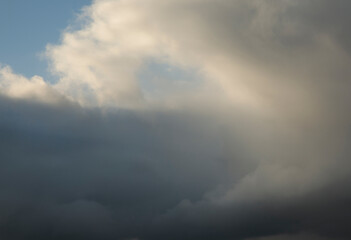Stormy grey County Mayo sky with a light patch