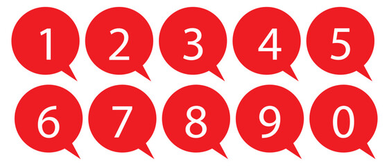 Set of  1-9 numbers icon vector. Numbers symbols vector. Number buttons set icons in black and white colors. vector illustration.
