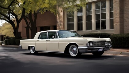 Lincoln Continental 1961.  Generative AI, Generative, AI