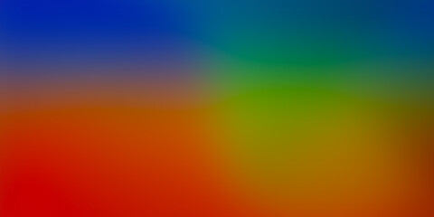 Obraz premium Vivid dynamic vibrant multicolor abstract ultrawide modern tech multicolored dark mix green blue yellow orange azure beige turquoise gradient exclusive background. Great for design banners, wallpapers