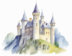 Bajkowy zamek ilustracja