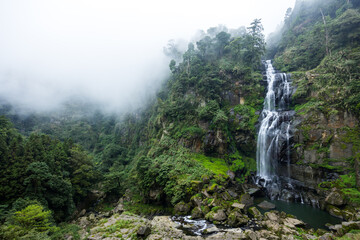 Fototapeta premium Tropical waterfall in the forest