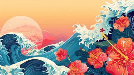 Celebrate AAPI Heritage Month with a vibrant banner. Banner design promoting Asian American and Pacific Islander culture.