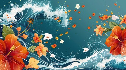 Celebrate AAPI Heritage Month with a vibrant banner. Banner design promoting Asian American and Pacific Islander culture.