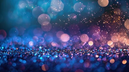 Bokeh background lights. Bokeh lights are out of focus. Purple gradient bokeh lights