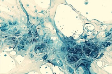 Detailed close up of blue and white substance, suitable for scientific or abstract backgrounds
