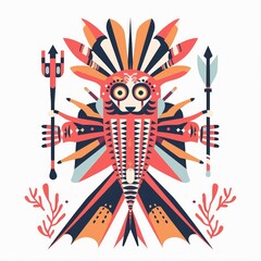 Mythical Winged Unicorn Illustration