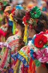 Brazilian Juneteenth Festival.  Celebrating festa junina.  Street decoration, festive clothes.  Lifestyle