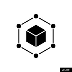 Supply chain vector icon in glyph style design for website, app, UI, isolated on white background. Vector illustration.