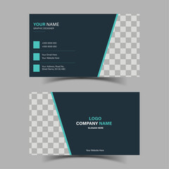 Creative and modern business card layout business card minimal double-sided vector illustration clean template card design
