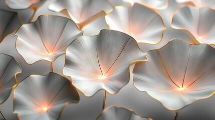   White flowers surround this cluster of white flowers