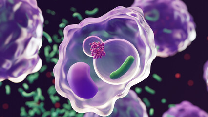 Macrophages: type of white blood cell of the immune system that engulf and digest pathogens, 
such as cancer cells, microbes, cellular debris