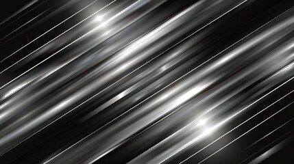   A black and white striped background with a silver stripe pattern on the bottom of diagonal diagonals