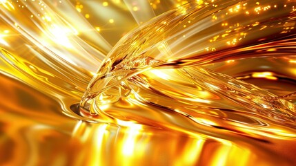   A clear and focused depiction of a golden and sunlit canvas, featuring an enormous blooming centerpiece