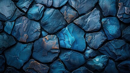   A close-up image of colorful rocks with blue and orange paint adorning their sides, accompanied by a clock positioned beside them
