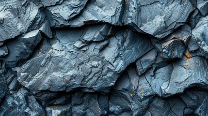   Close-up of a rock formation with yellow spots on both sides