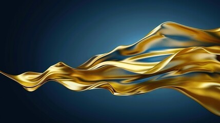   A dual-tone image featuring gold waves on both sides, with a blue background on the right and a golden background on the left