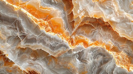    close-up marble surface, orange & white paint on its edges