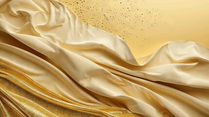   A gold cloth with glitter on top and bottom