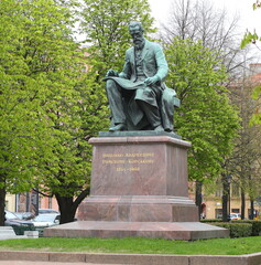 Obraz premium Monument to the Russian composer Rimsky-Korsakov, Theatre Square, St. Petersburg, Russia, May 13, 2024