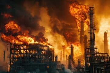 A large fire burning in the air. Suitable for dramatic or apocalyptic themes