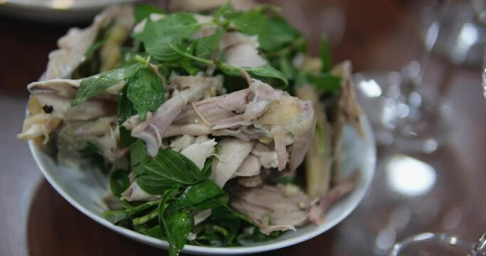 How to boil chicken wings Homemade boiled chicken on a plate cut into pieces
