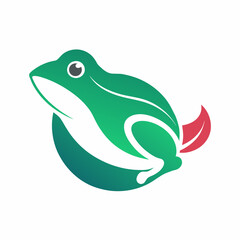 Illustration of a frog's logo icon