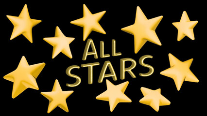 stars on black background