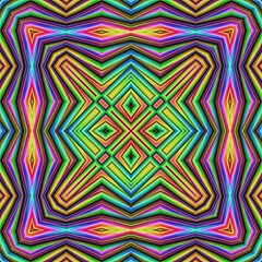 3d effect - abstract kaleidoscopic geometric pattern