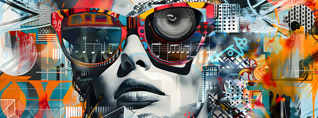 Design art concept abstract contemporary modern background business graphic idea. Work concept art design retro office poster icon hand team success digital ad artwork visual technology research job.