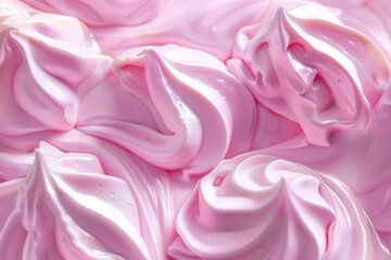 Obraz premium Close up of pink frosting on a cake, perfect for bakery or dessert concepts