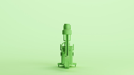Green hospital c arm scanner health care diagnostic device mint background front view 3d illustration render digital rendering