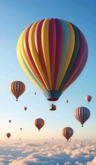Fototapeta premium hot air balloon in flight