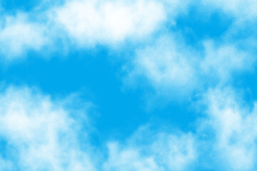 Obraz premium fondo de cielo azul, con nubes blancas, despejado, aereo,movimiento, expansión de nubes, web, redes, digital, 