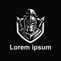 vector warrior logo design 