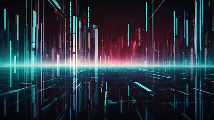 Futuristic data-themed abstract background with a digital art concept