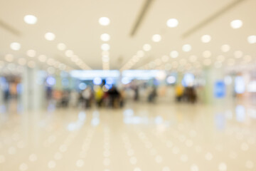 Bokeh view of the shopping mall