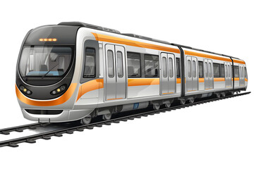 Metro Train Isolated on transparent background