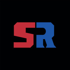 SR, RS, S, R abstract letters logo monogram