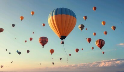 Fototapeta premium hot air balloon in sky