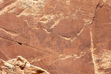 Petroglyphs at Capitol Reef National Park.