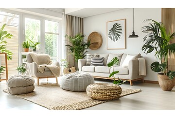 Scandinavian Minimal : This style emphasizes simplicity, functionality, and light. It often features a neutral color palette, clean lines, natural materials like wood and leather, and plenty of natur