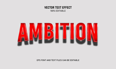 Ambition editable text effect trending style modern