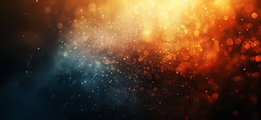 Fototapeta premium Dark gradient background with blurred edges, blurred orange and brown colors, grainy texture on the blurred background with light from the right side and in the left corner, blurre