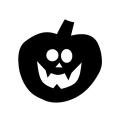 Halloween pumpkin silhouette set vector illustration.