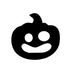 Halloween pumpkin silhouette set vector illustration.
