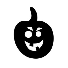 Halloween pumpkin silhouette set vector illustration.