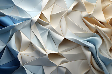 Obraz premium Silk-inspired abstract background with geometric patterns in gold, red, and blue