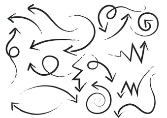 Outline clip decorative frame and arrow