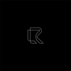 elegant Letter LR or RL logo concept vector icon